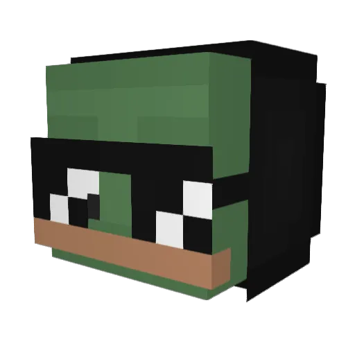 LayeredPoppy Minecraft avatar head, 3D render