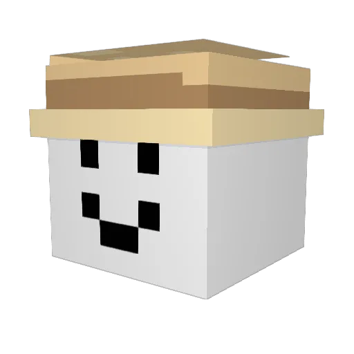 Layezum Minecraft avatar head, 3D render
