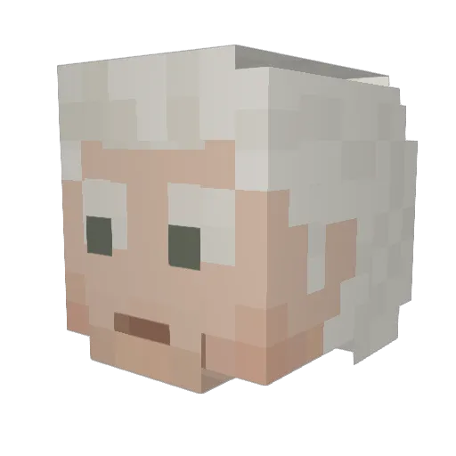 Laykere Minecraft avatar head, 3D render