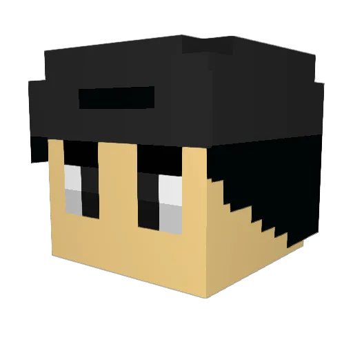 LaykoSR Minecraft avatar head, 3D render