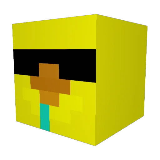 Laykse Minecraft avatar head, 3D render