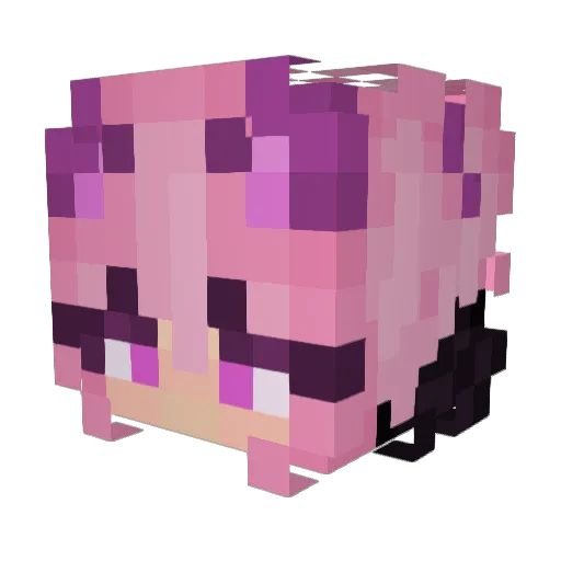 Layla1_ Minecraft avatar head, 3D render