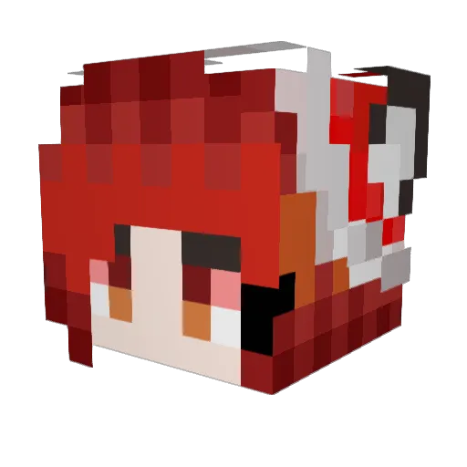 LaylaFae Minecraft avatar head, 3D render