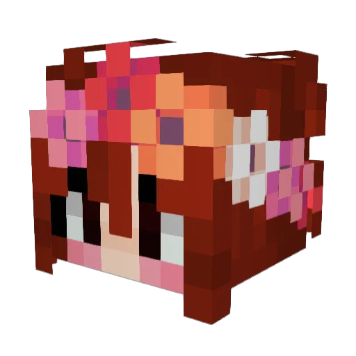 Laylajp Minecraft avatar head, 3D render