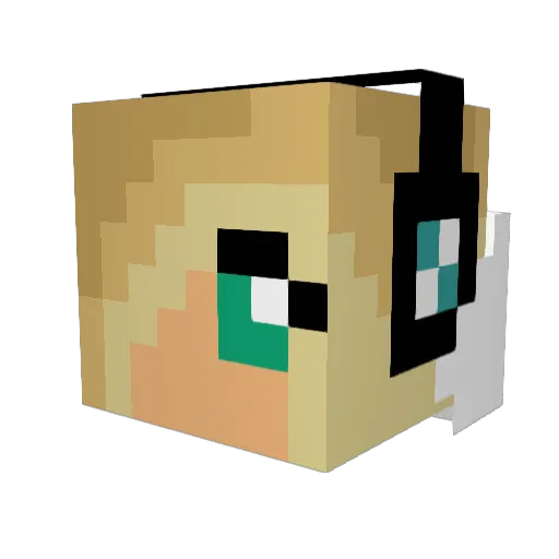 Laylarosen Minecraft avatar head, 3D render