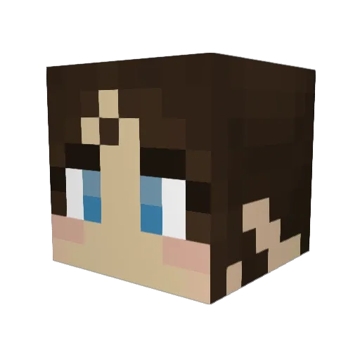 Laylia Minecraft avatar head, 3D render