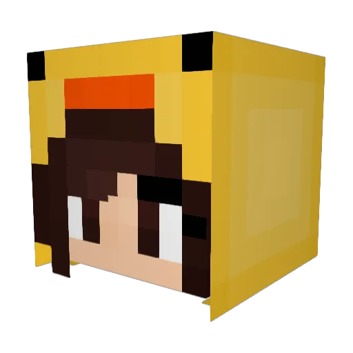 Layllah Minecraft avatar head, 3D render