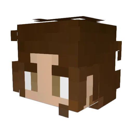 Layloo17 Minecraft avatar head, 3D render