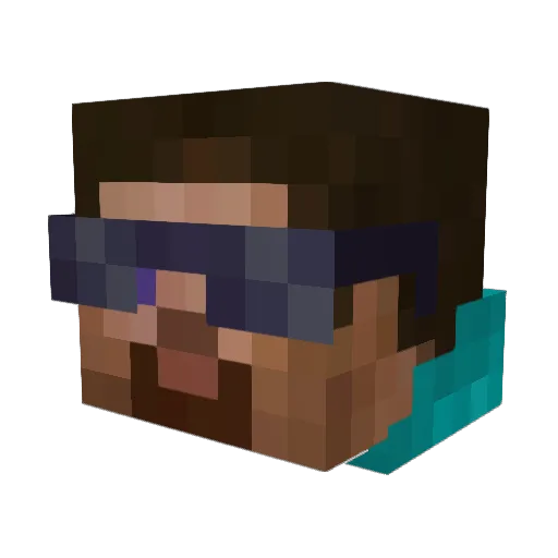 LaynLayn Minecraft avatar head, 3D render