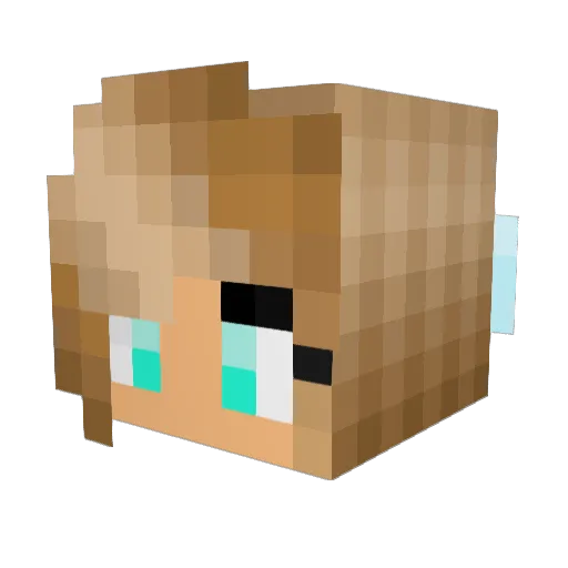 LaynaTurgeon Minecraft avatar head, 3D render