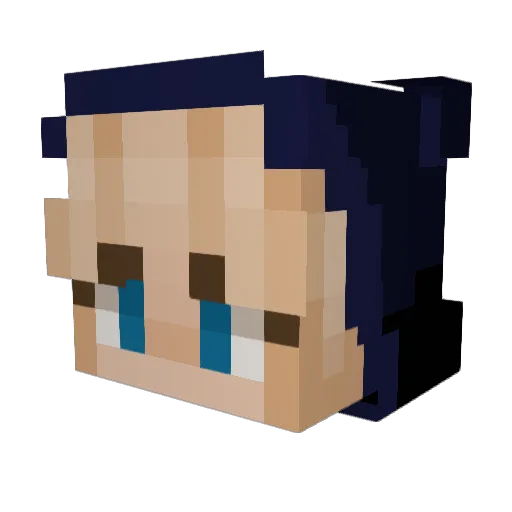 Laynara Minecraft avatar head, 3D render