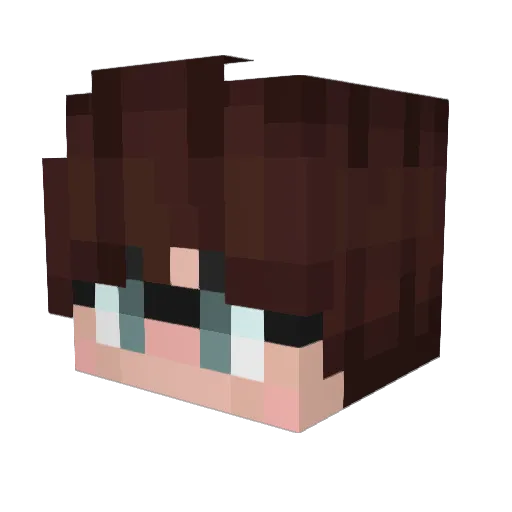 Layneax Minecraft avatar head, 3D render