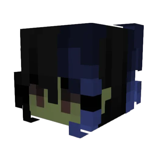 Layoonie Minecraft avatar head, 3D render