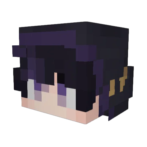 Laysal Minecraft avatar head, 3D render