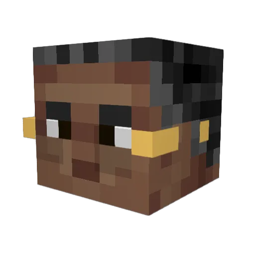 Laytran Minecraft avatar head, 3D render