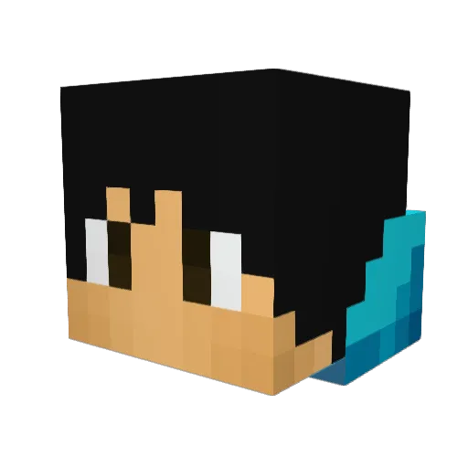 Layun Minecraft avatar head, 3D render