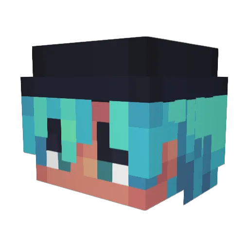 Layxtar Minecraft avatar head, 3D render