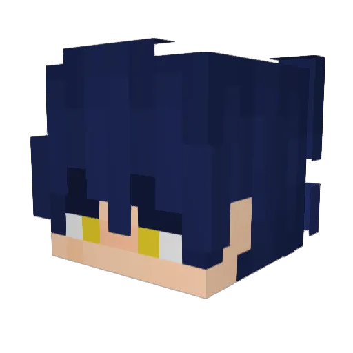 Layzerrrrr Minecraft avatar head, 3D render