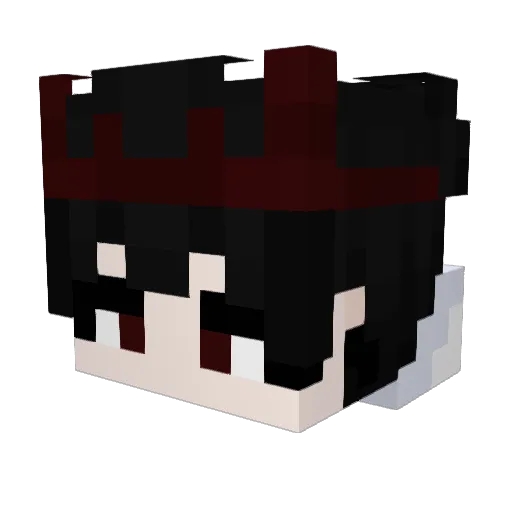 Layzzen Minecraft avatar head, 3D render