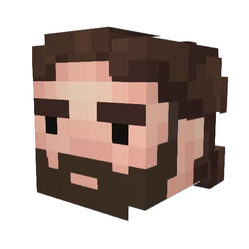 LazYDerRinG Minecraft avatar head, 3D render