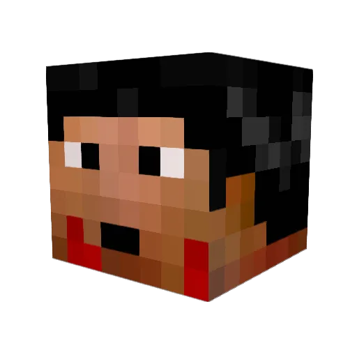 LazacTK Minecraft avatar head, 3D render