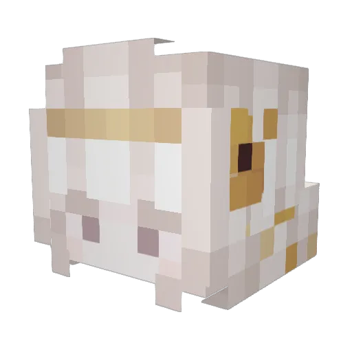 Lazalule Minecraft avatar head, 3D render
