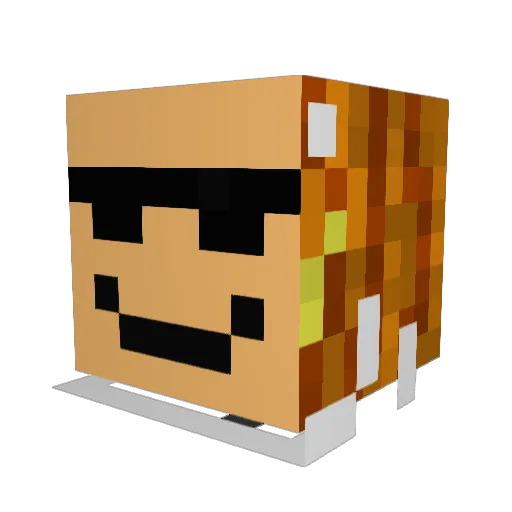 Lazar002 Minecraft avatar head, 3D render