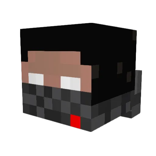 Lazares Minecraft avatar head, 3D render