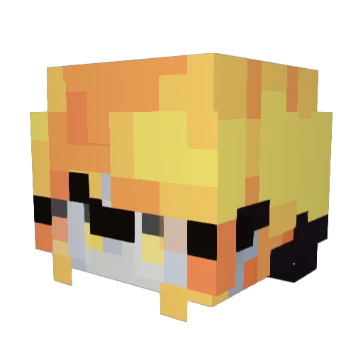 Lazaronho Minecraft avatar head, 3D render