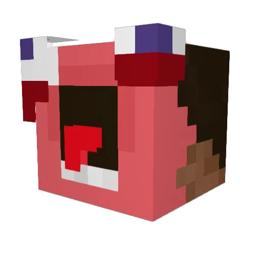 Lazaros_plays Minecraft avatar head, 3D render