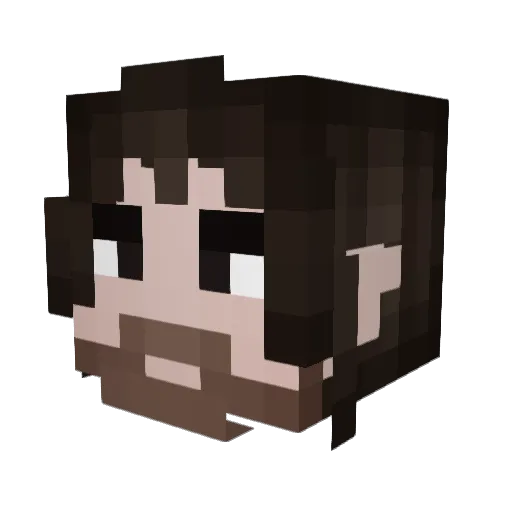 Lazarus_Long_ Minecraft avatar head, 3D render
