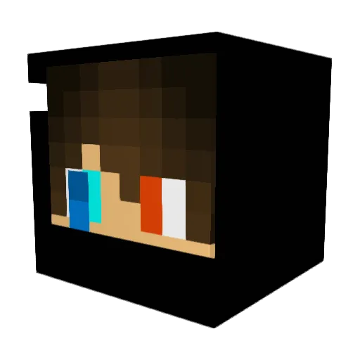 Lazator Minecraft avatar head, 3D render