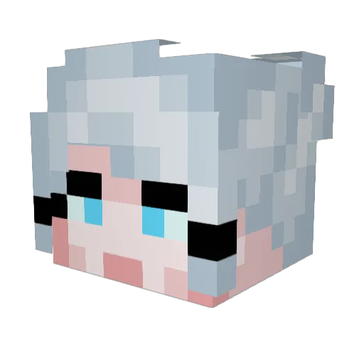 LazePhy Minecraft avatar head, 3D render