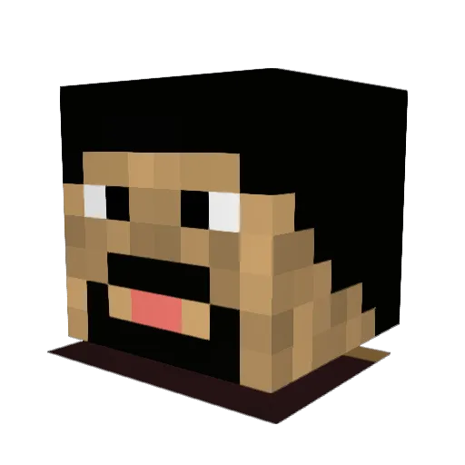 Lazer00_ Minecraft avatar head, 3D render