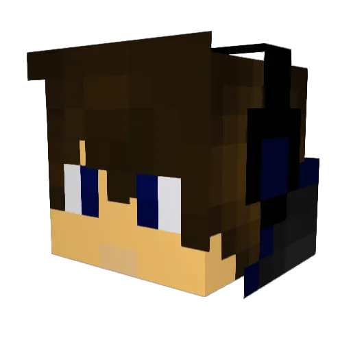 Lazer1337 Minecraft avatar head, 3D render