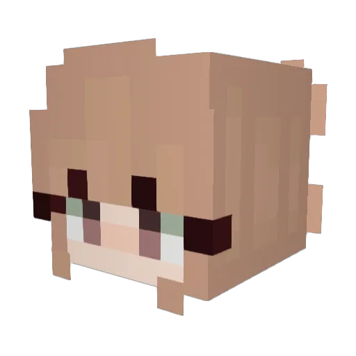 LazerRun Minecraft avatar head, 3D render