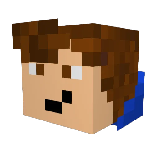LazerStar Minecraft avatar head, 3D render