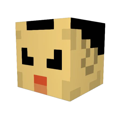 Lazerballs Minecraft avatar head, 3D render