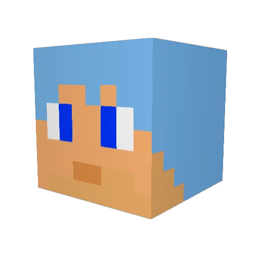 Lazerboy45 Minecraft avatar head, 3D render