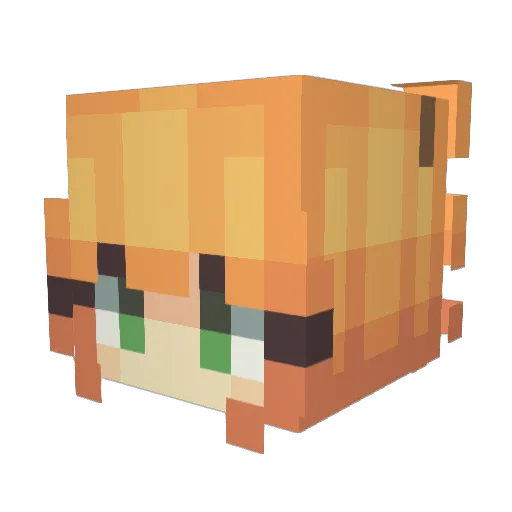 Lazersmoke Minecraft avatar head, 3D render