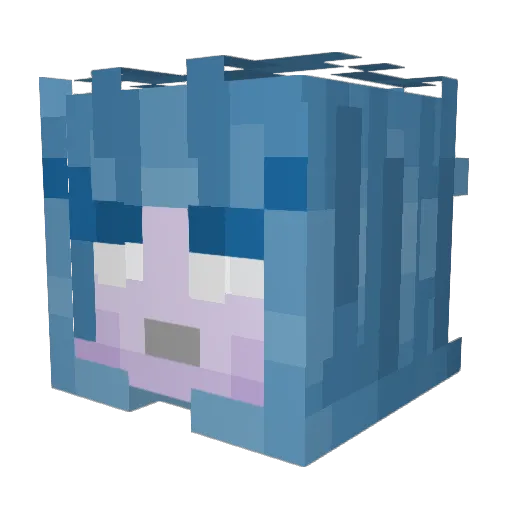 Lazerth Minecraft avatar head, 3D render
