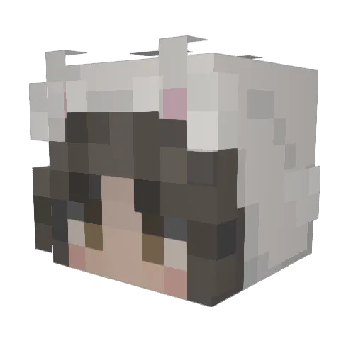 Lazhose Minecraft avatar head, 3D render