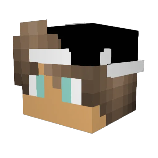 Lazki Minecraft avatar head, 3D render