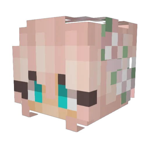 Lazlito Minecraft avatar head, 3D render