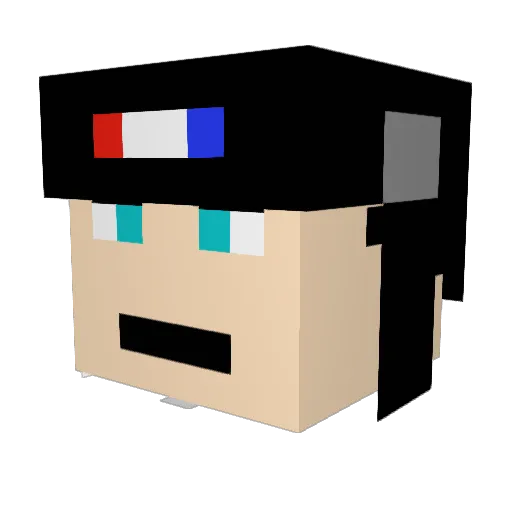 Lazonel Minecraft avatar head, 3D render