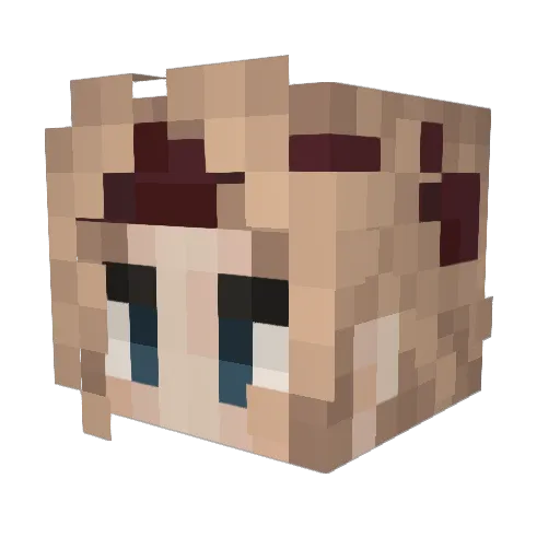 LazorRain Minecraft avatar head, 3D render