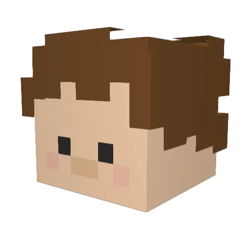 Lazorith Minecraft avatar head, 3D render
