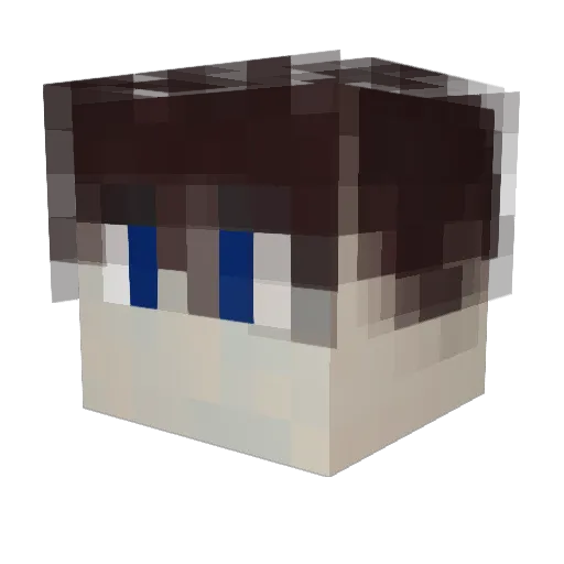 LazreRoebling Minecraft avatar head, 3D render