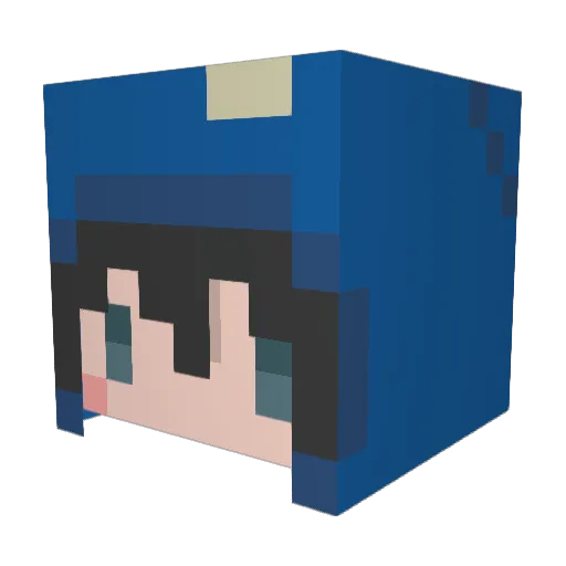 Lazthyst Minecraft avatar head, 3D render
