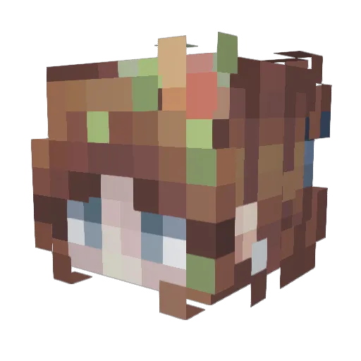 LazuliLeo Minecraft avatar head, 3D render